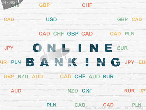 Image of Money concept: Online Banking on wall background