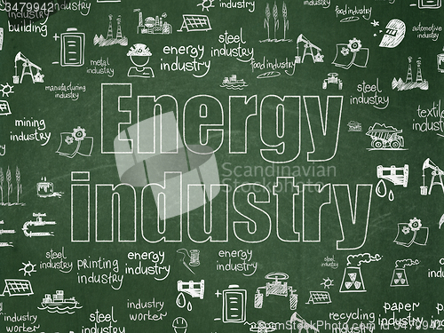 Image of Manufacuring concept: Energy Industry on School Board background