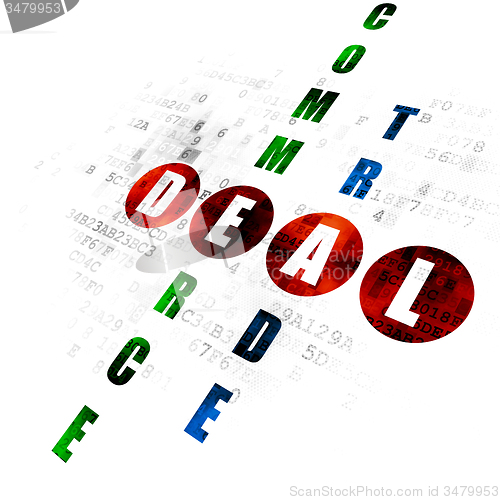 Image of Finance concept: word Deal in solving Crossword Puzzle