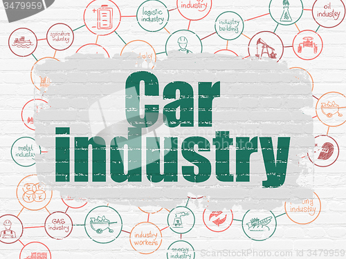 Image of Manufacuring concept: Car Industry on wall background
