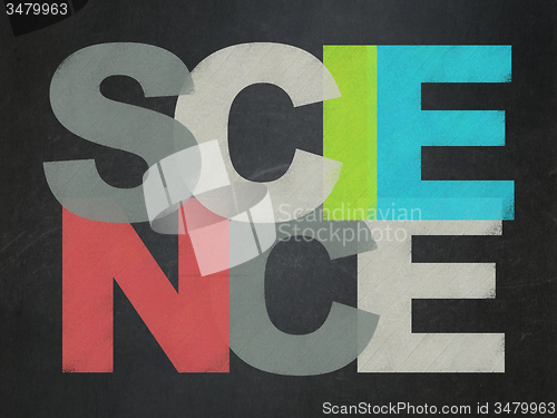 Image of Science concept: Science on School Board background