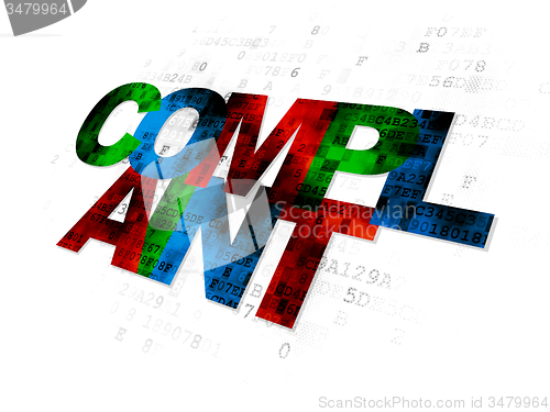 Image of Law concept: Complaint on Digital background
