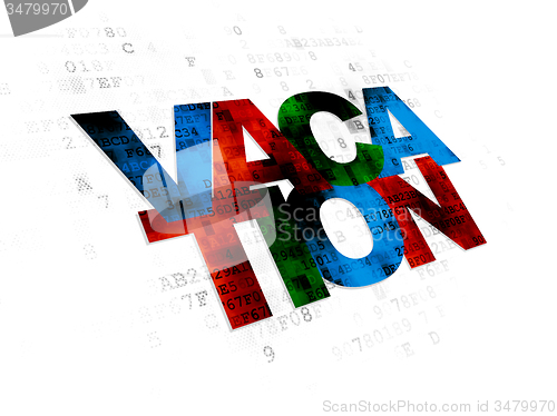 Image of Vacation concept: Vacation on Digital background