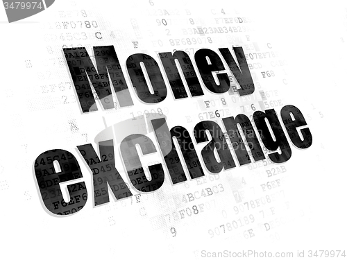 Image of Money concept: Money Exchange on Digital background