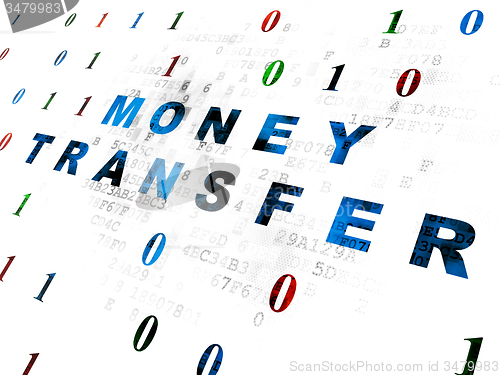 Image of Business concept: Money Transfer on Digital background