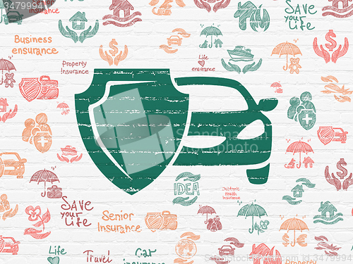 Image of Insurance concept: Car Insurance on wall background