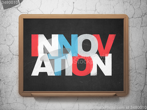 Image of Finance concept: Innovation on School Board background