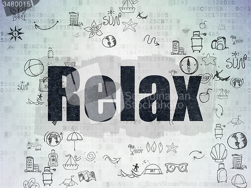 Image of Vacation concept: Relax on Digital Paper background