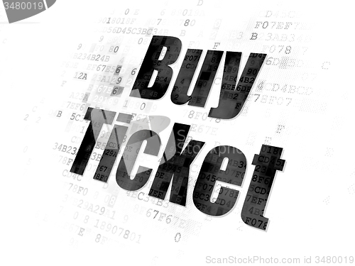 Image of Travel concept: Buy Ticket on Digital background