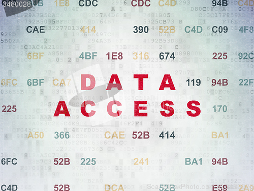 Image of Information concept: Data Access on Digital Paper background