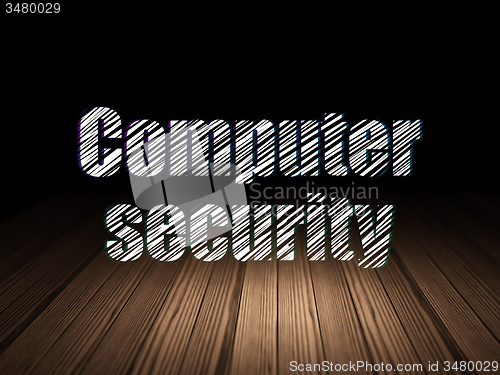 Image of Security concept: Computer Security in grunge dark room