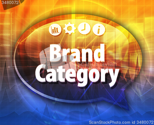 Image of Brand Category  Business term speech bubble illustration