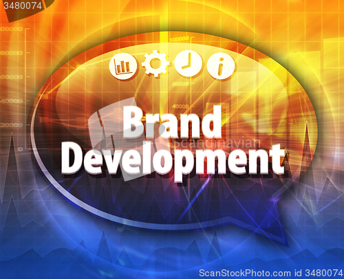 Image of Brand Development  Business term speech bubble illustration
