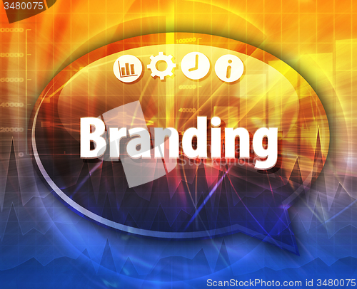 Image of Branding   Business term speech bubble illustration