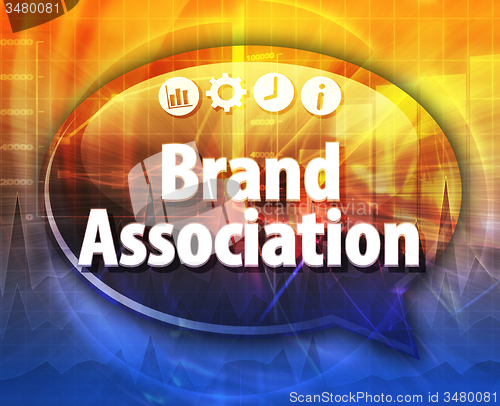 Image of Brand Association  Business term speech bubble illustration