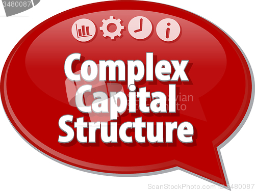 Image of Complex Capital Structure Business term speech bubble illustrati