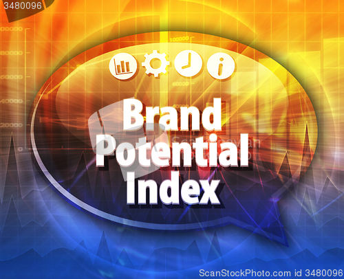 Image of Brand Potential Index Business term speech bubble illustration