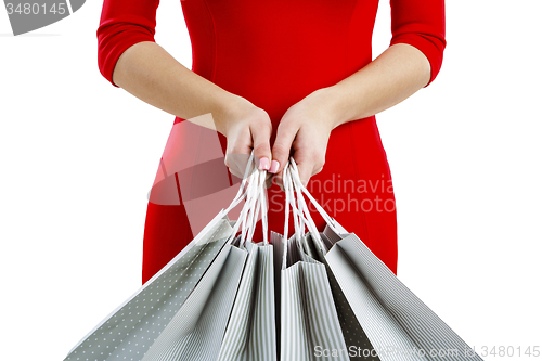 Image of Woman with shopping bags