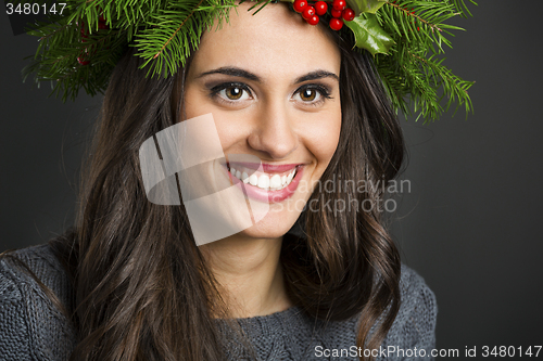 Image of Cristmas fashion girl