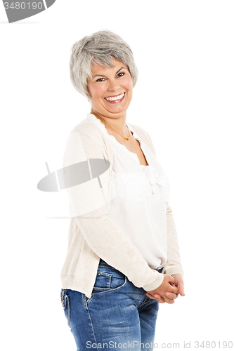 Image of Happy elderly woman