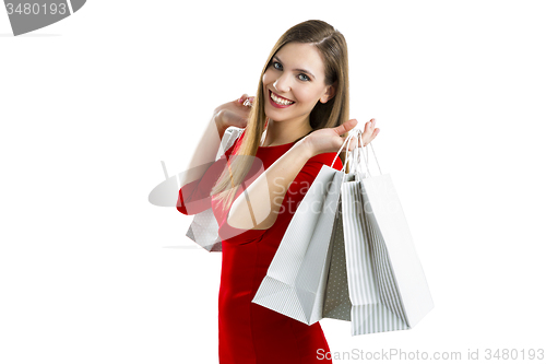 Image of Woman with shopping bags