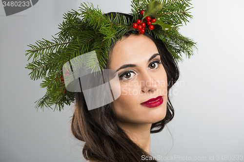 Image of Cristmas fashion girl