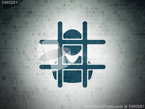 Image of Law concept: Criminal on Digital Paper background