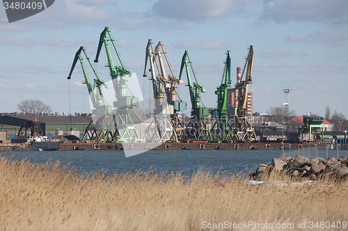 Image of Dock with cranes