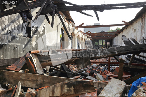 Image of Burned Building Structure