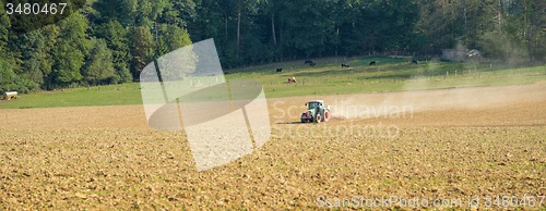 Image of field and tractor