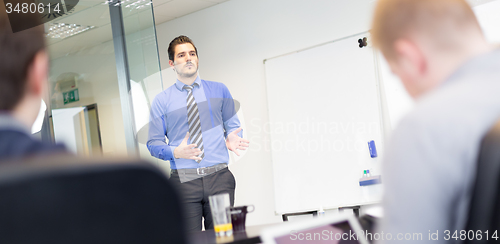 Image of Business presentation on corporate meeting.