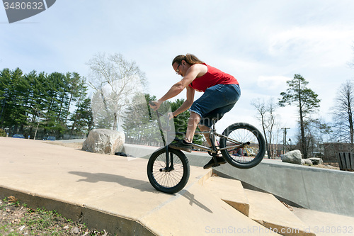 Image of BMX Rider Doing Tricks