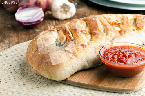 Image of Stromboli Stuffed Bread