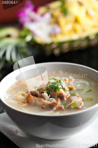 Image of Thai Noodle Soup with Crispy Pork
