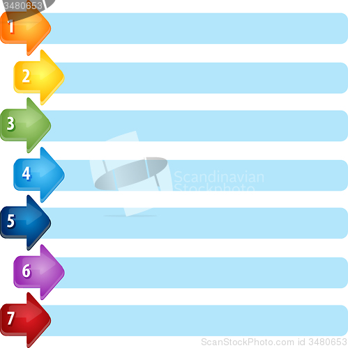 Image of Arrow List Seven blank business diagram illustration