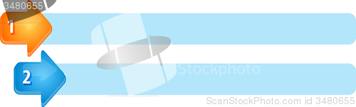 Image of Arrow List Two blank business diagram illustration