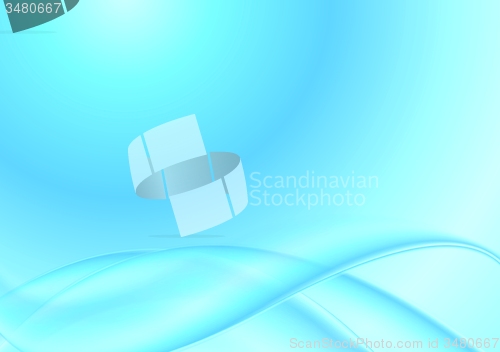 Image of Blue waves abstract vector background