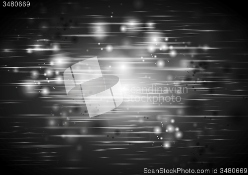 Image of Dark black abstract shiny iridescent background
