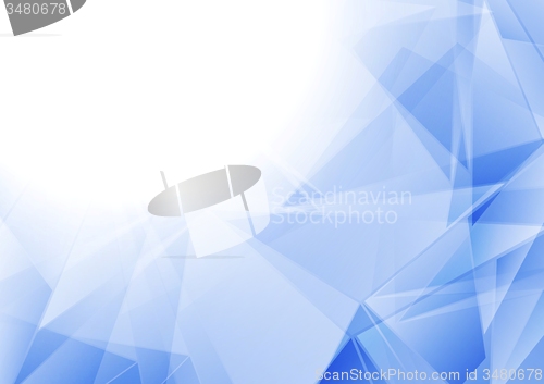 Image of Tech polygonal blue white vector background