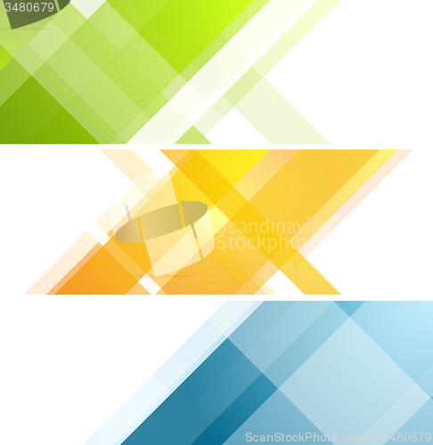 Image of Minimal tech geometric banners