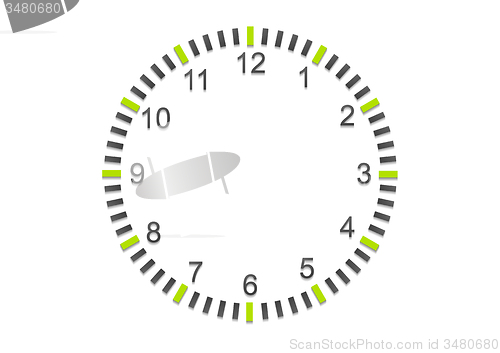 Image of Abstract minimal clock on white wall