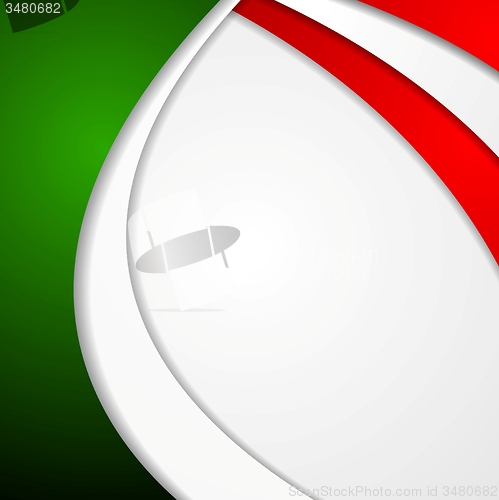 Image of Corporate wavy bright abstract background. Italian colors