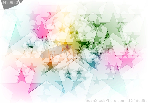 Image of Vibrant colorful shiny stars background