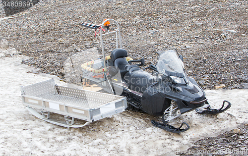 Image of Black snowmobile