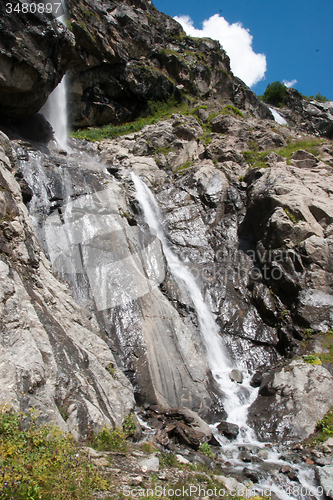 Image of Mountain waterall and river