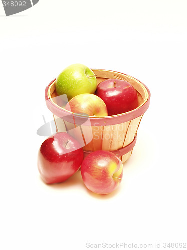 Image of Apples in a bushel basket