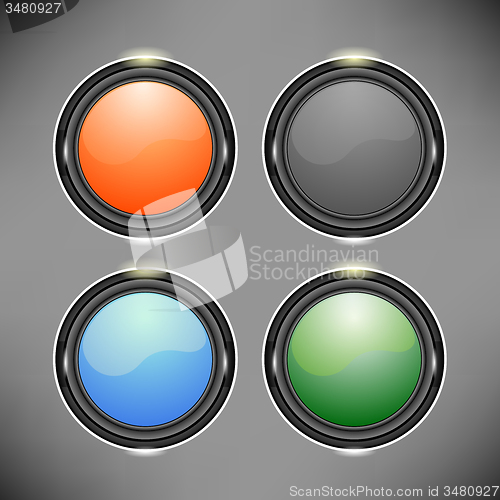 Image of Colorful Glass Buttons