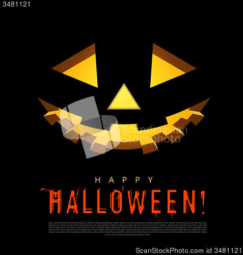 Image of Halloween background with pumpkins lantern