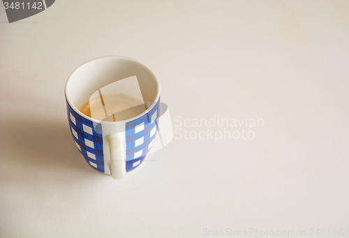 Image of Blue Cup of coffee