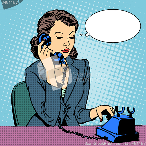 Image of Business woman talking phone